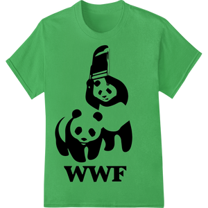 Protect Pandas with Bold WWF Heat Transfer Design enhanced with professional print on demand