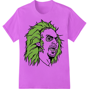 Vibrant innovative apparel printing print on Screaming Zombie Face DTF Print Heat Transfer