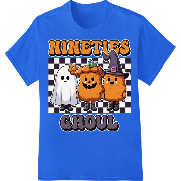 90s Throwback Pumpkins - Retro Halloween Heat Transfer on blue shirt - SUPERDTF-DTF Prints-DTF Transfers-Custom DTF Prints