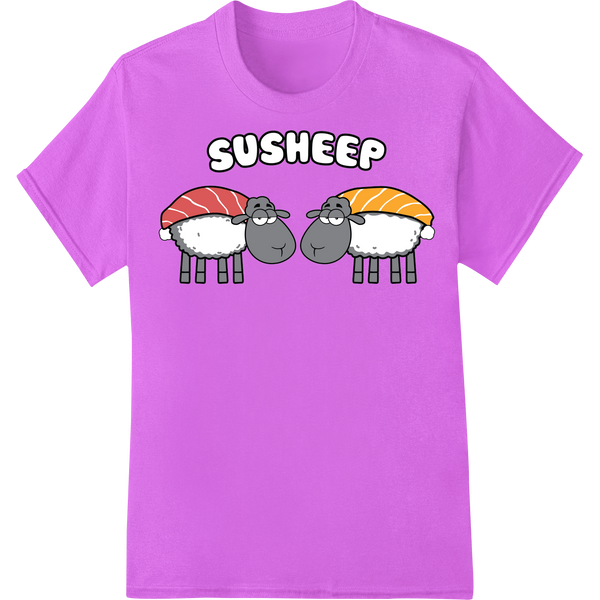 Hilarious 'Susheep' DTF Print Heat Transfer | Funny Animal on purple shirt - SUPERDTF-DTF Prints-DTF Transfers-Custom DTF Prints