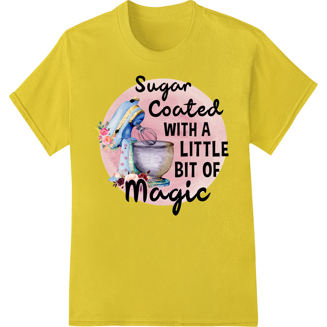 Enchanting 'Sugar Coated Magic' Kitchen DTF Print Transfer on yellow shirt - SUPERDTF-DTF Prints-DTF Transfers-Custom DTF Prints