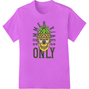 Custom customized apparel design - Edgy Pineapple Skull with Shades - Summer DTF Print