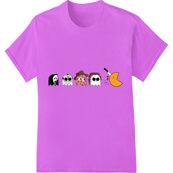 Vibrant garment printing print on Pac-Man Inspired Ghost Gang Halloween Heat Transfer