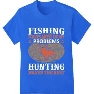 Personalized durable print transfers design for Witty Deer Hunting Solves Problems DTF Print Transfer