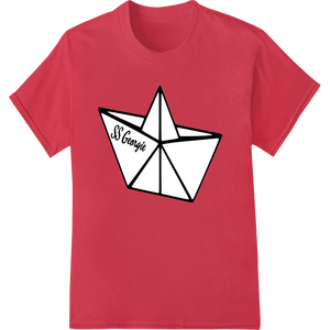 Set Sail with Origami: SS Georgie DTF Print Heat Transfer made with premium DTF print shop