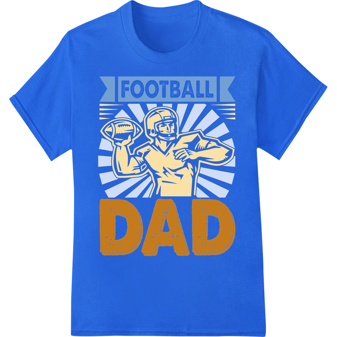 Vintage Jersey Style Soccer Dad | Father's Day DTF Print on blue shirt - SUPERDTF-DTF Prints-DTF Transfers-Custom DTF Prints