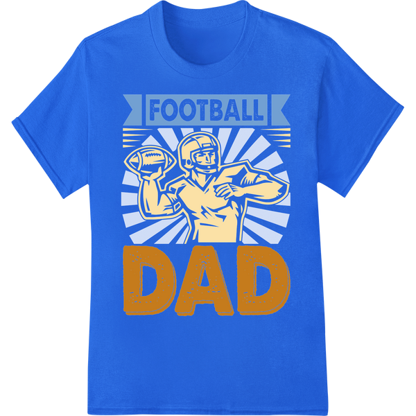 Vintage Jersey Style Soccer Dad | Father's Day DTF Print on blue shirt - SUPERDTF-DTF Prints-DTF Transfers-Custom DTF Prints