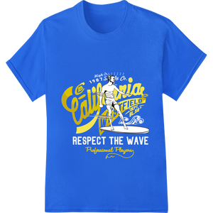 Cutting-edge customized apparel featured on Vintage California Surf Club DTF Print Heat Transfer