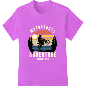 Motocross Adventure: Sunset Rider Silhouette with custom DTF printing technology artwork