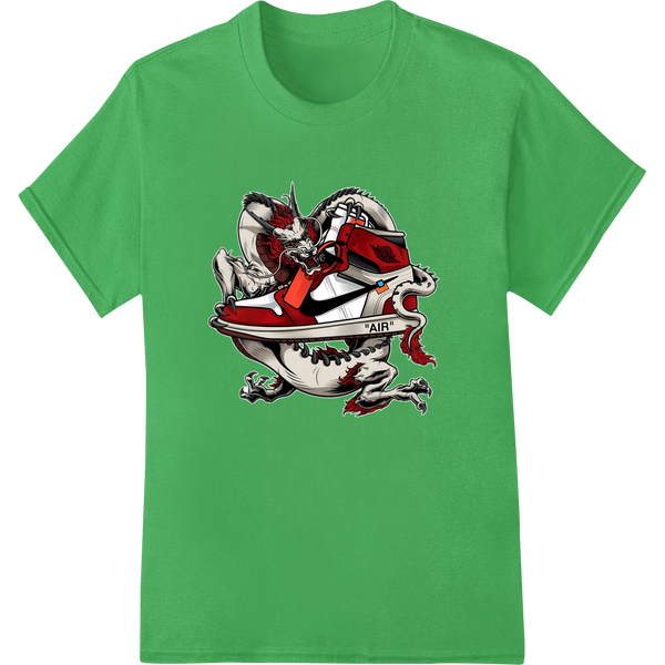 Fierce Dragon Sneakers - Mythical DTF Print Heat Transfer made with premium custom t-shirts