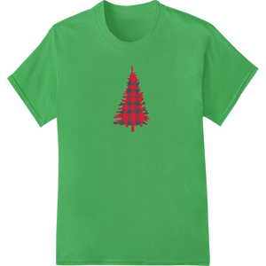 Innovative custom t-shirts design on Buffalo Plaid Christmas Tree Heat Transfer Design