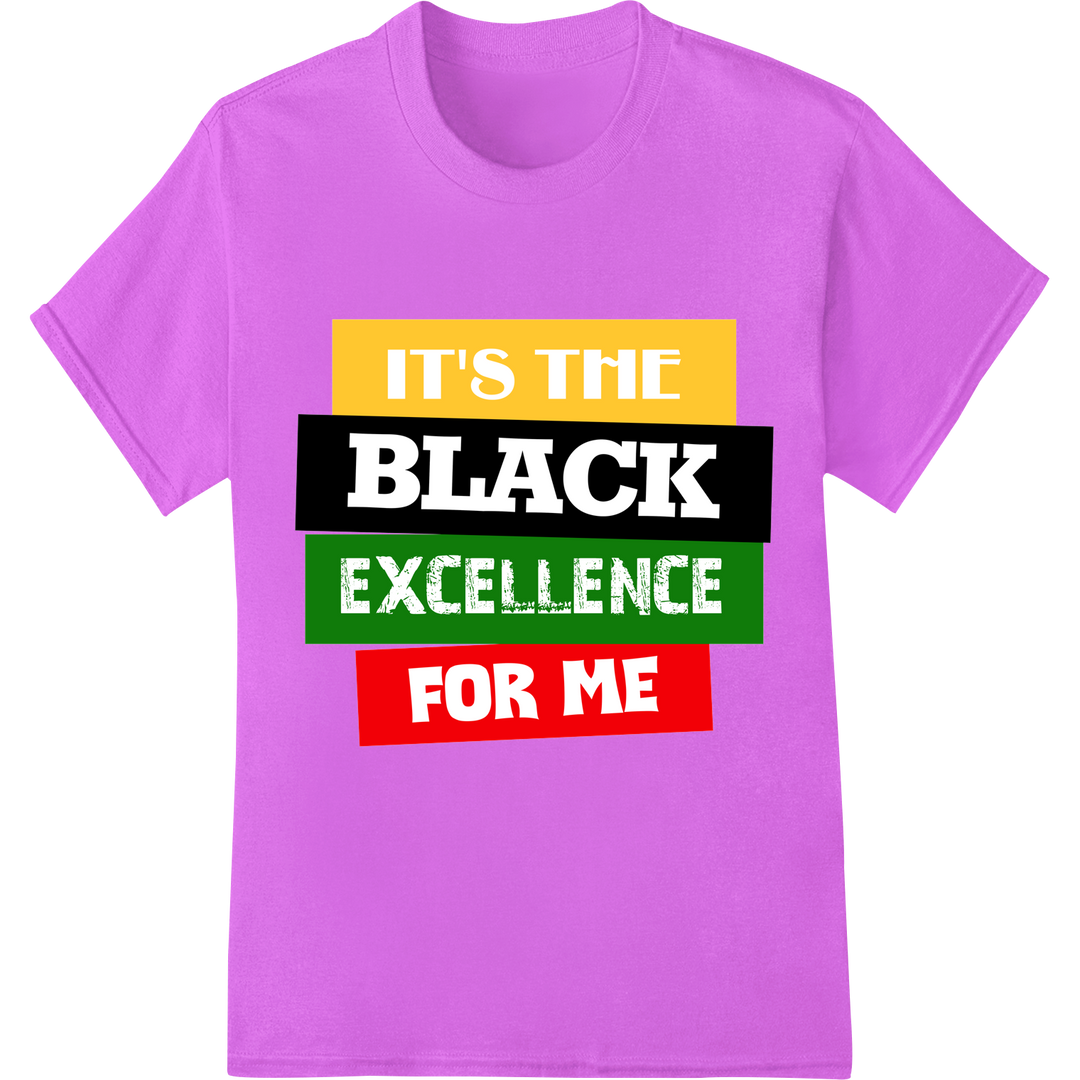 Celebrate Black Excellence DTF Print for Black History on purple shirt - SUPERDTF-DTF Prints-DTF Transfers-Custom DTF Prints