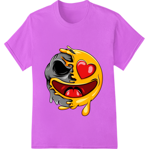 Custom DTF printing experts design - Lovestruck Emoji: Vibrant Valentine's Day Heat Transfer