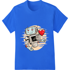 Innovative DTF printing experts design on Robot Love: Adorable Valentine's Day DTF Heat Transfer