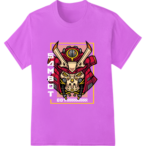 Red Samurai Robot Warrior DTF Print Heat Transfer - High-quality innovative apparel printing