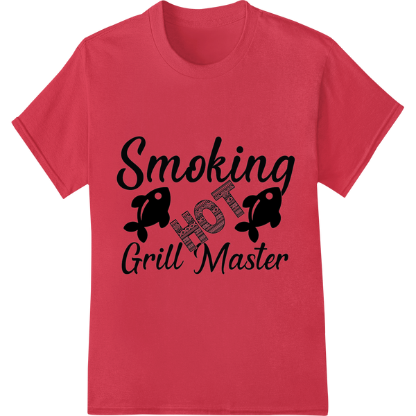 Sizzling Hot 'Smoking Grill Master' DTF Print Heat Transfer on red shirt - SUPERDTF-DTF Prints-DTF Transfers-Custom DTF Prints