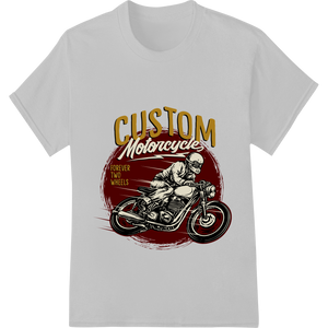 Custom customized apparel design - Vintage Custom Motorcycle DTF Print Heat Transfer