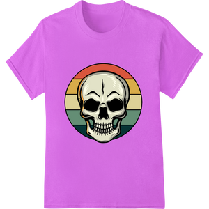 Cutting-edge vibrant DTF prints featured on Vibrant Skull Rainbow DTF Print Heat Transfer Design