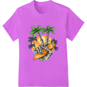 Premium quality DTF printing service on Tropical Sunset Paradise: Beach Palm Trees DTF Print