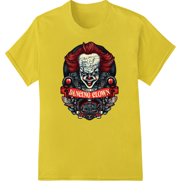 Cutting-edge custom t-shirts featured on Sinister Dancing Clown: Unleash Your Dark Side