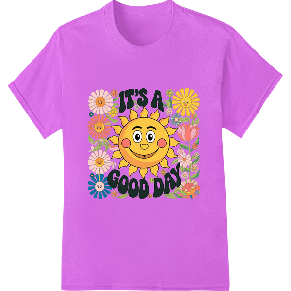 Spread Positivity with 'It's a Good Day' DTF Print Transfer on purple shirt - SUPERDTF-DTF Prints-DTF Transfers-Custom DTF Prints