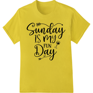 Celebrate Sundays in style with this fun typography print featuring professional innovative apparel printing