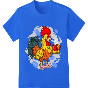 Custom vibrant DTF prints design - Colorful Cartoon Rooster - Chinese New Year DTF Print