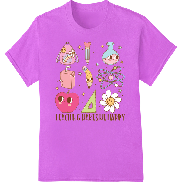 Teaching Joy: Celebrate Educators | Teacher Gift DTF Print on purple shirt - SUPERDTF-DTF Prints-DTF Transfers-Custom DTF Prints