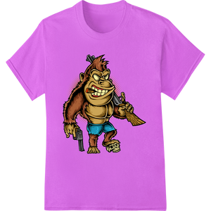 Furry Shotgun-Toting Monster Cartoon | DTF Heat Transfer made with premium apparel decoration