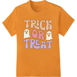 Premium quality innovative apparel printing on Spooky Sweet Ghosts: Trick or Treat Halloween Heat Transfer