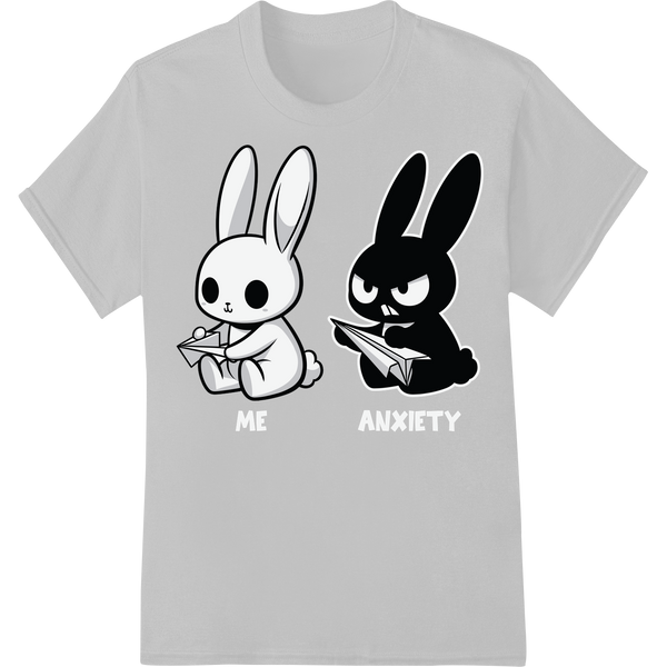 Edgy Easter Bunnies - Quirky Cartoon Rabbit DTF Prints on white shirt - SUPERDTF-DTF Prints-DTF Transfers-Custom DTF Prints