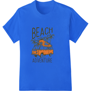 Vintage Van Beach Adventure - Super DTF Print Transfer featuring professional garment printing