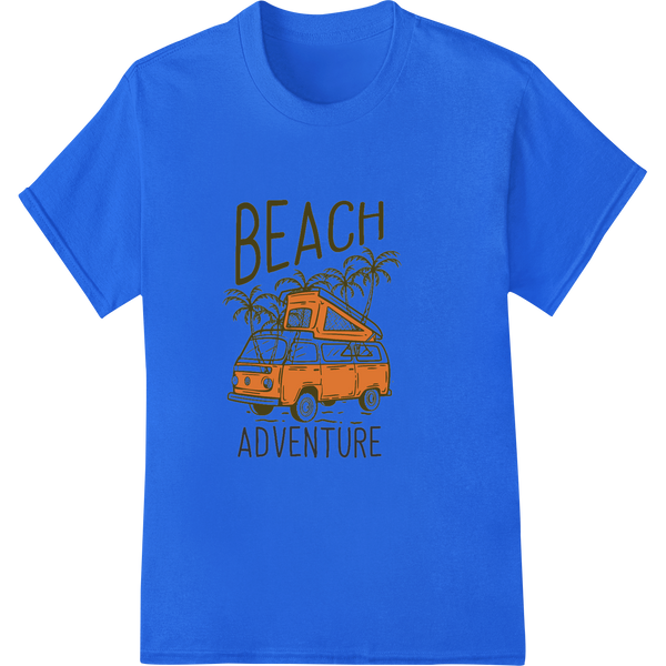 Vintage Van Beach Adventure - Super DTF Print Transfer featuring professional garment printing