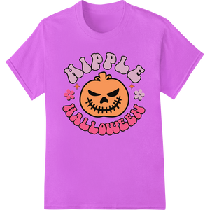 Cheeky Halloween: Nipple Pumpkin Heat Transfer with custom garment printing artwork