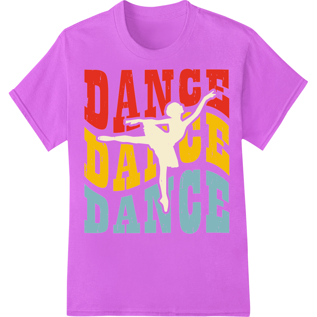 Bold Ballet Dance Typography DTF Print Heat Transfer on purple shirt - SUPERDTF-DTF Prints-DTF Transfers-Custom DTF Prints