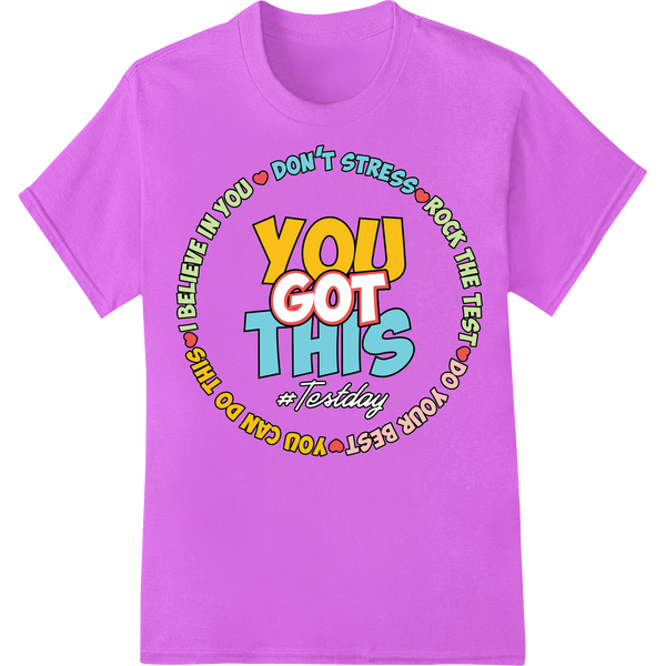 Empower Teachers with "You Got This" Motivational DTF Print on purple shirt - SUPERDTF-DTF Prints-DTF Transfers-Custom DTF Prints