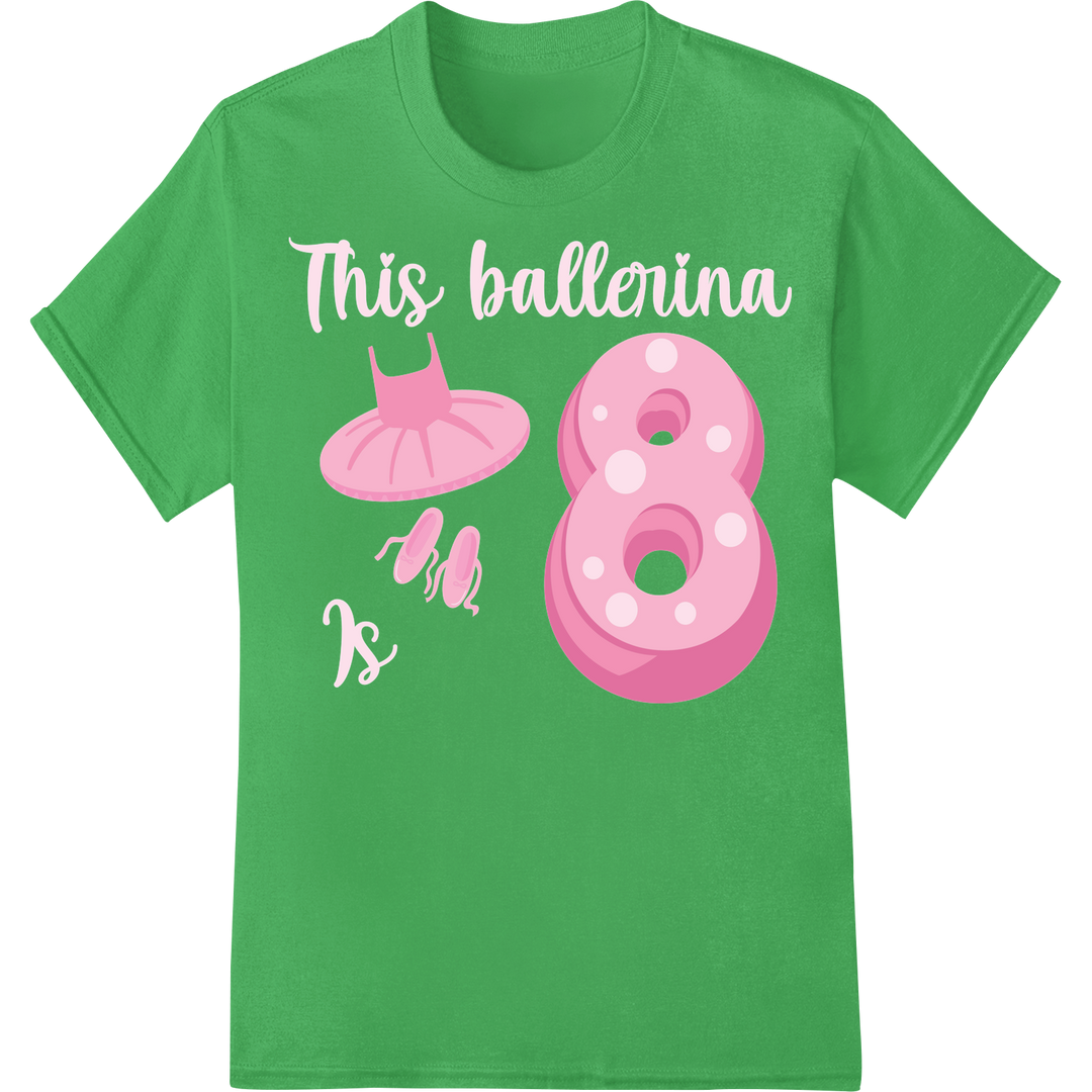 Enchanting Ballet Tutu DTF Print Heat Transfer | Dance on green shirt - SUPERDTF-DTF Prints-DTF Transfers-Custom DTF Prints