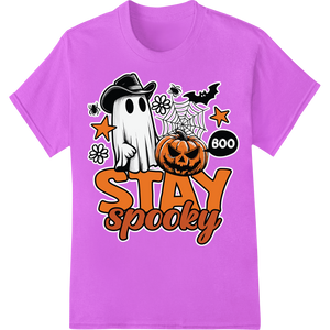 Spooktacular Ghost Halloween Heat Transfer Design made with premium custom apparel