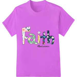 Personalized dtf printer design for Floral Faith: Inspirational Heat Transfer Design