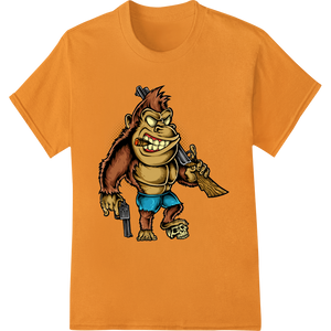 Fierce Funny Cartoon Monster DTF Heat Transfer enhanced with professional custom DTF designs