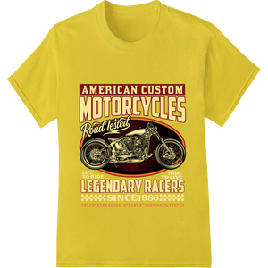 Premium quality custom DTF designs on Vintage American Custom Motorcycles: Legendary Racers