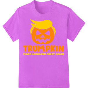 Custom DTF printing technology design - Make Halloween Great Again with our Trumpkin DTF Print!