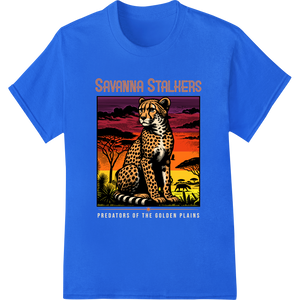 Unique dtf printer for Savanna Stalkers: Majestic Cheetah in Vibrant Sunset