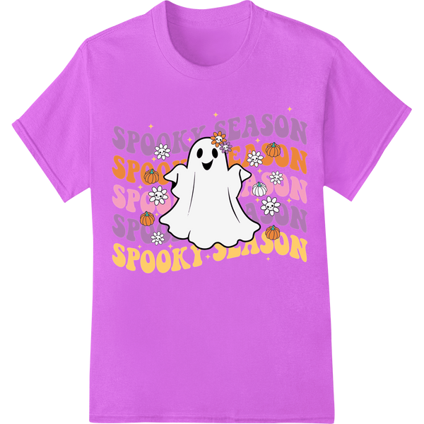 Adorable Ghost & Pumpkins - Spooky Halloween DTF Print with custom DTF prints artwork