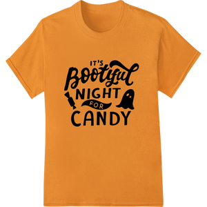 Expert high-quality t-shirt printing craftsmanship on Bootiful Night for Candy - Playful Halloween DTF Print