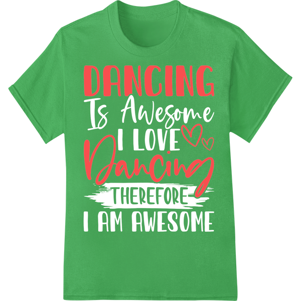 Dancing Hearts: Vibrant Ballet DTF Print Heat Transfer on green shirt - SUPERDTF-DTF Prints-DTF Transfers-Custom DTF Prints