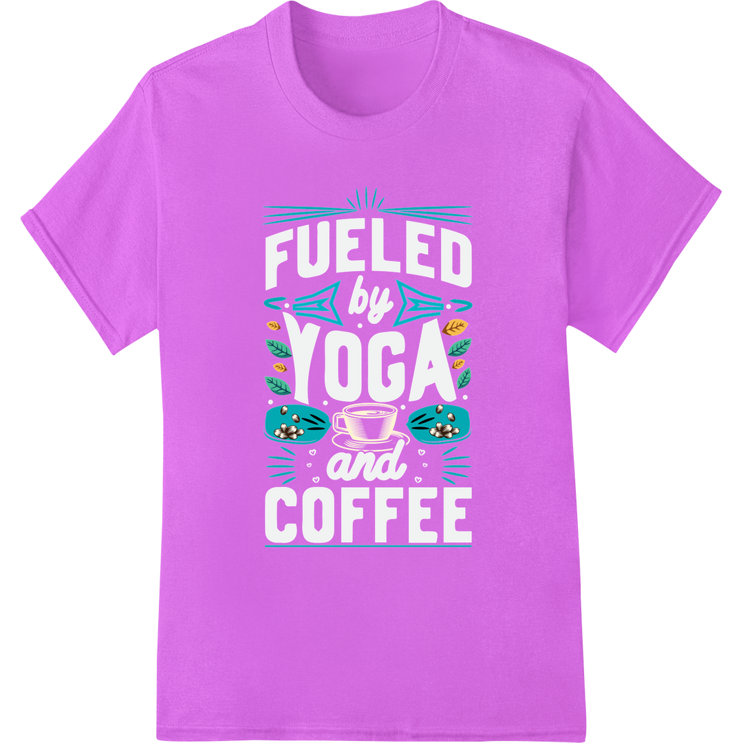 Bold Coffee Lovers' Typography DTF Print Heat Transfer on purple shirt - SUPERDTF-DTF Prints-DTF Transfers-Custom DTF Prints