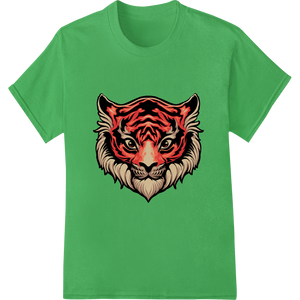 Custom apparel decoration design - Fierce Tiger Illustration - Bold Red and Black Design