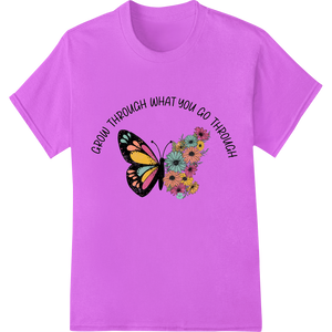 Grow Through Challenges: Inspiring Butterfly DTF Print with custom DTF prints artwork