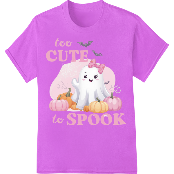 Adorable Ghost: Too Cute to Spook - Halloween DTF Print featuring professional digital printing